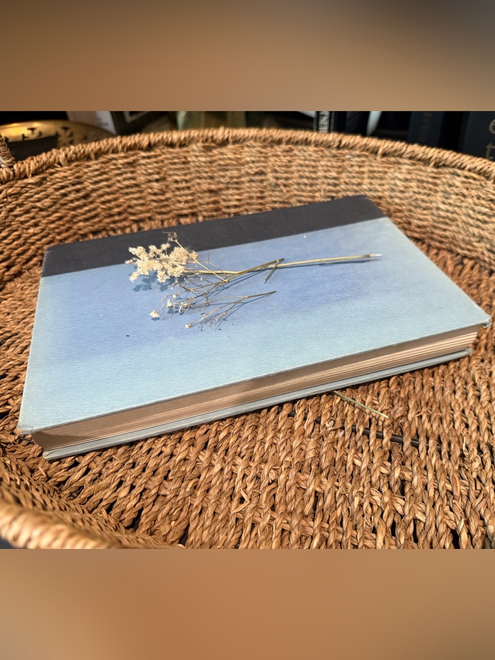 Blue  Hardcover Book for Shelf/ Table Decor